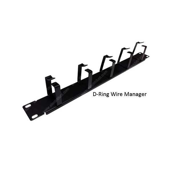 Electriduct Horizontal Cable Manager 1U - 5 D-Rings QWM-ED-WM-HCM-5DR